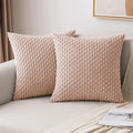 Boho Striped Corduroy Farmhouse Pillow Covers, Soft & Fluffy - Ljojo Brand