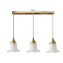 Ljojo Modern 4w LED Glass Copper Hanging Lamp White Pendant Light Fixtures