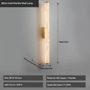 Ljojo Modern Luxury Alabaster Marble Wall Sconce Spanish Copper Bedroom Home Decor