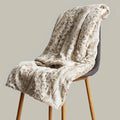 Ljojo Leopard Faux Fur Plush Throw Blanket for Couch Sofa Bed Glamorous Living Room Decor