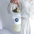 Ljojo 2000ML Sports Water Bottle with Straw - Large Capacity Jug for Fitness