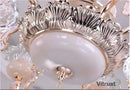 Ceramic Chandelier Luxury Atmosphere Living Room Bedroom Lighting European Pastoral Style Restaurant Crystal Lamps