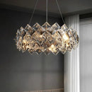 Dimmable LED Crystal Chandelier Hanging Lamp Linear Round Square For Dining Room by Ljojo.