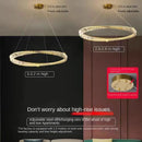 Ljojo Luxury Gold Crystal Pendant Lamp - Dimmable LED Modern Living Room Light
