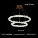 Luxury LED Chandelier Ice Circle Pendant Light Modern Home Decor Living Room Fixture by Ljojo