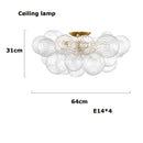 Glass Ball LED Chandelier for Living Room Modern Creative Home Decor by Ljojo