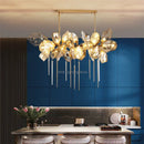 Ljojo LED Stainless Steel Crystal Chandelier Suspension Lamps