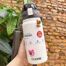 Ljojo 21oz Stainless Steel Water Bottle with Straw and Strap