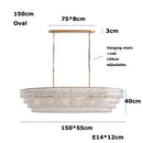 Dimmable LED Glass Chandelier for Living Dining Room Decor by Ljojo
