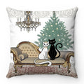 Cute Cartoon Cat Pillow Cover 45x45cm - Ljojo Home Decorodox
