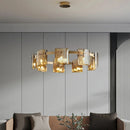 Modern Glass Chandelier LED Pendant Light for Dining Room by Ljojo