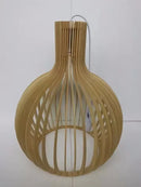 Ljojo Wooden Chandelier Modern Pendant Lamp Nordic Ceiling Hanging Light Black Metal Glass Shade