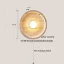 Ljojo LED Wall Lamp Sconce Yellow Travertine Waterproof Outdoor Stair Light