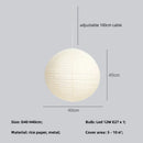 Japanese Rice Paper E27 Led Pendant Lights by Ljojo: Minimalist Nordic Chandelier Fixture