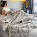 Ljojo 100% Cotton Muslin Throw Blanket - Lightweight Breathable Boho Throws