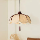 Chinese Style Wood E27 Led Fabric Pendant Lights Dining Room Chandelier Ljojo