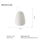 Ljojo Milky Glass Cocoon Pendant Light - Elegant Lighting Fixture for Various Spaces