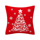 Ljojo Merry Christmas Print Sofa Cushion Decoration Pillowcase
