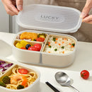 Ljojo 3-Grid Microwave Lunch Box Stackable Food Container