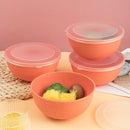 Ljojo 4pcs Bowl Set with Lid & Bento Box for Camping, Picnic, Kitchen Essentials
