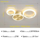 Modern LED Ceiling Light Fixture Brushed Aluminum Living Room Dining Bedroom Lamp Ljojo