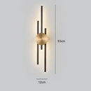 LED Strip Black Gold Wall Lamp for Nordic Decor - Ljojo