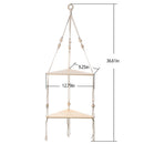 Ljojo™ Triangle Wooden Wall Shelves 1/2/3-Tier Boho Rustic Home Decor