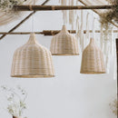 Rattan LED Pendant Lights Vintage Chandeliers - Island Handmade Woven Design
