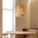Ljojo Vintage Japanese Pendant Lamp Hemp Rope Chandelier Stylish Lighting Kitchen Living Roomudosundo