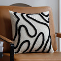 Ljojo Line Tufted Chenille Cushion Cover 45x45cm for Home D��cor