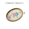 Ljojo Light Luxury Shell Inlaid Rattan Storage Basket Tray