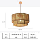 Ljojo Modern Minimalist Nordic Rattan Bucket Chandelier for Living Room Decoration