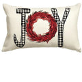 Ljojo Merry Christmas Tree Pillowcase - Winter Linen Decorative Sofa Waist Pillowcase 30X50cm