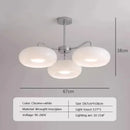Ljojo Mid Century Brass Glass Chandelier Light Fixture - Elegant Lighting for Home