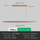 Medieval Bauhaus Walnut Wood Linear LED Pendant Lights for Living Room by Ljojo