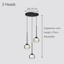 Water Drop LED Pendant Chandelier Bedroom Lamp by Ljojo