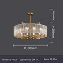 Ljojo Luxury Water Glass Chandelier: Modern LED Lighting Fixture for Home Decor