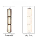 Ljojo Long Stripe Pendant Light with Smoke Gray Glass Lampshade
