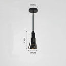 Ljojo Modern Bauhaus Smoke Gray Glass Stone Iron LED Pendant Light for Living Room