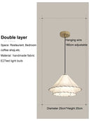 Handcrafted French Cream Chandelier Pendant Lampshade for Bedroom & Dining Room by Ljojo