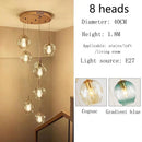 Glass Ball Long Chandelier for Modern Minimalist Loft Living - Ljojo Spiral Luxe Light