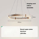 Nordic Wabi Sabi Living Room Pendant Light - Retro Luxury Ring Stone Lamp by Ljojo
