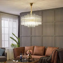 Nordic Minimalist LED Chandelier Round Pendant Crystal Hanging Light Ljojo