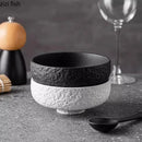 Ljojo Matte Ceramic Stone Patterned Soup Bowl Set for Molecular Cuisine Restaurant