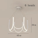 Ljojo Modern U Shape Ceiling Led Chandeliers for Living Room Luxury Home Decor Fixture