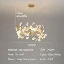 Luxury Ginkgo Leaf Chandelier Pendant Lamp for Living Room by Ljojo