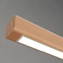 Ljojo Minimalist Wood Wall Lamp Straight Strip Design for Bedroom Bedside