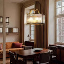 Ljojo Luxury Glass Chandelier: Modern Golden Copper Ceiling Pendant Light Fixture LED Lamp
