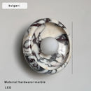 Modern Minimalist Round Jade Stone LED Wall Pendant Light Hanging Lamp by Ljojo