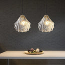 Ljojo Luxury Bedroom Bedside LED Pendant Chandelier with Shell Glass for Kitchen Island and Foyer